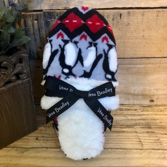 VERA BRADLEY Penguin Slippers New!